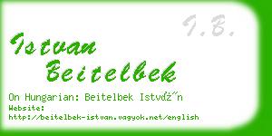 istvan beitelbek business card